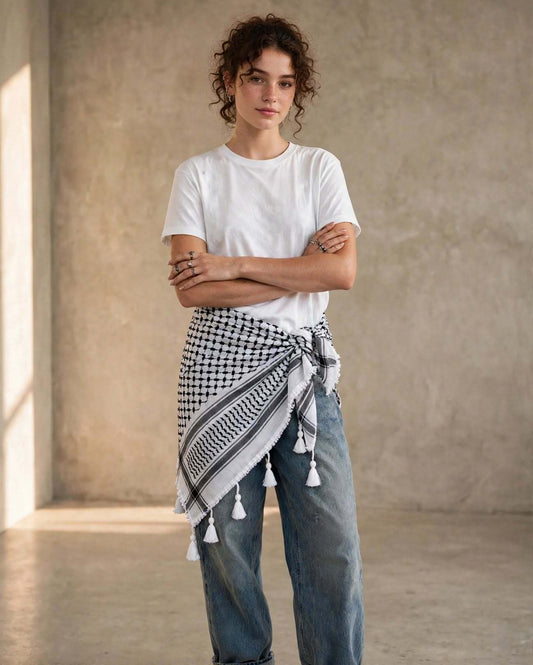 Keffiyeh with Palestine Flag Colors