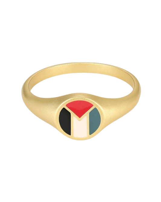 Pali Flag Signet Ring Gold