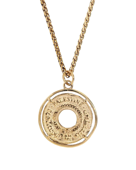 Palestine Coin Gold Necklace