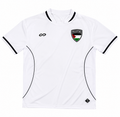 White Jersey and Black Pants Palestine Logo Outdoor Soccer Outfit for Kids