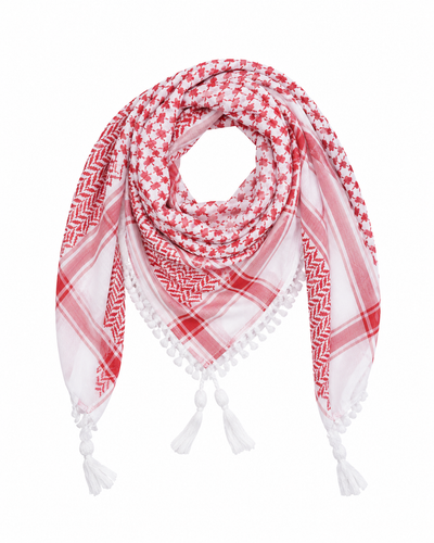 Palestinian Cotton Red Keffiyeh