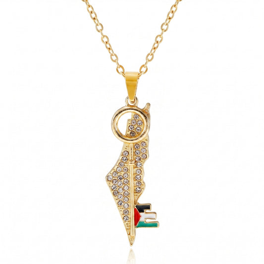 Keffiyeh Pattern Palestine Necklace