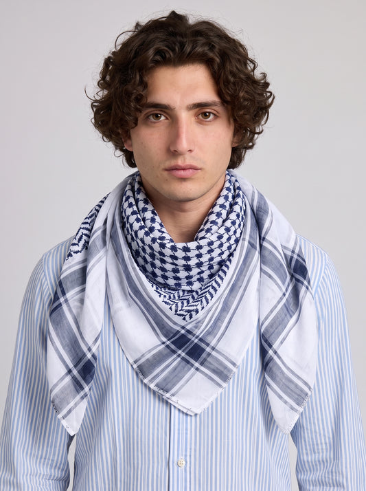 Palestinian Cotton Black Keffiyeh