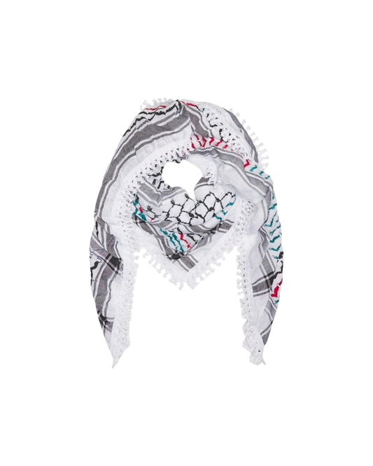 Palestinian Cotton Black Keffiyeh