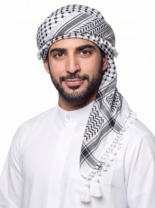 Kufiyah with Palestine Flag Colors
