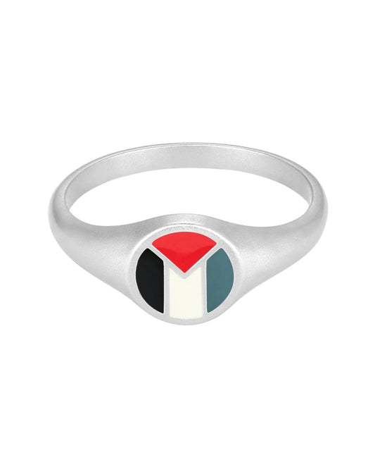 Pali Flag Signet Ring Silver - PaliRoots